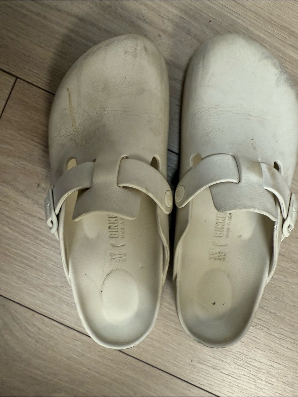 Birkenstock Kids Cream EVA Clogs with Adjustable Strap